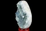 Crystal Filled Celestine (Celestite) Egg Geode - Madagascar #100058-3